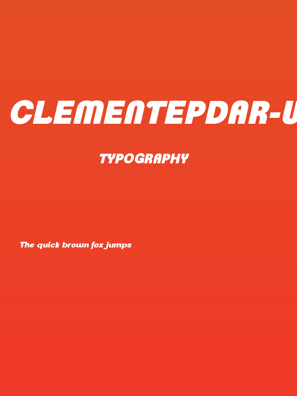 ClementePDar-UltraBoldItalic Poster