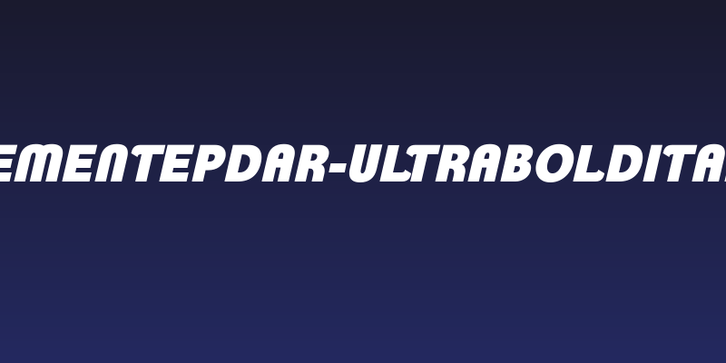 ClementePDar-UltraBoldItalic Social Header