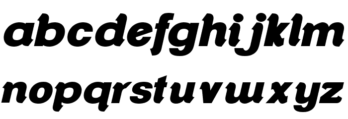 ClementePDar-UltraBoldItalic Font LOWERCASE
