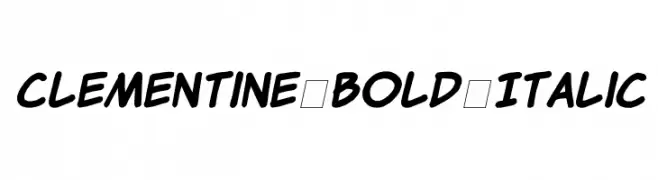 Clementine Bold Italic  Free Fonts Download