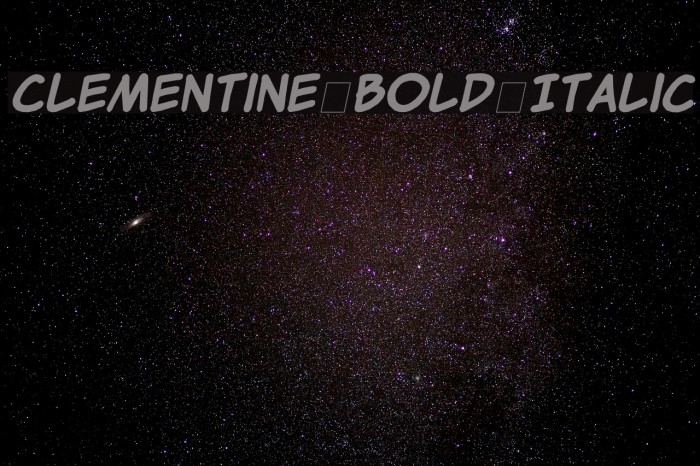 Clementine Bold Italic Font examples