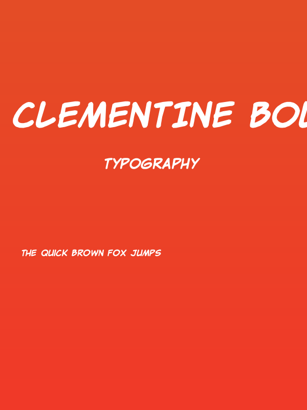 Clementine Bold Italic Poster