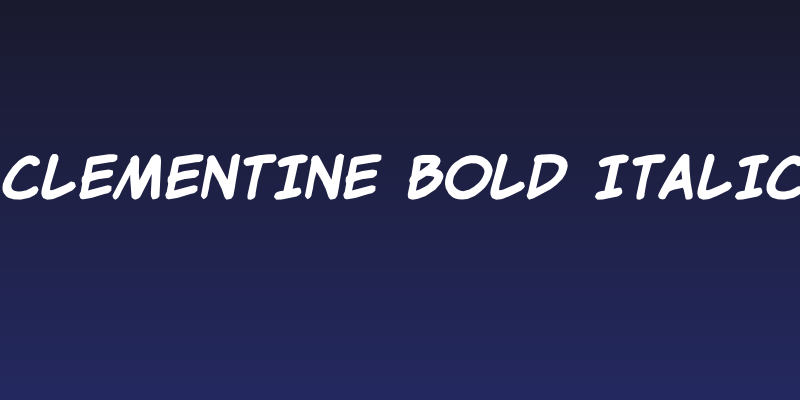 Clementine Bold Italic Social Header