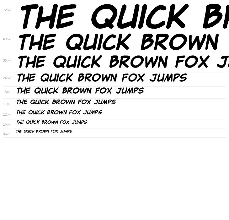 Clementine Bold Italic Waterfall