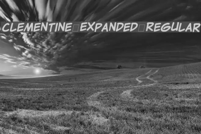 Clementine Expanded Regular Шрифта examples