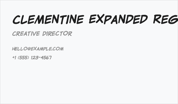 Clementine Expanded Regular Business Card
