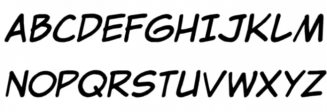 Clementine Italic फ़ॉन्ट अपरकेस
