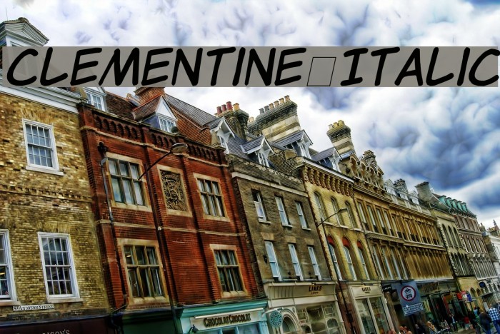 Clementine Italic Font examples