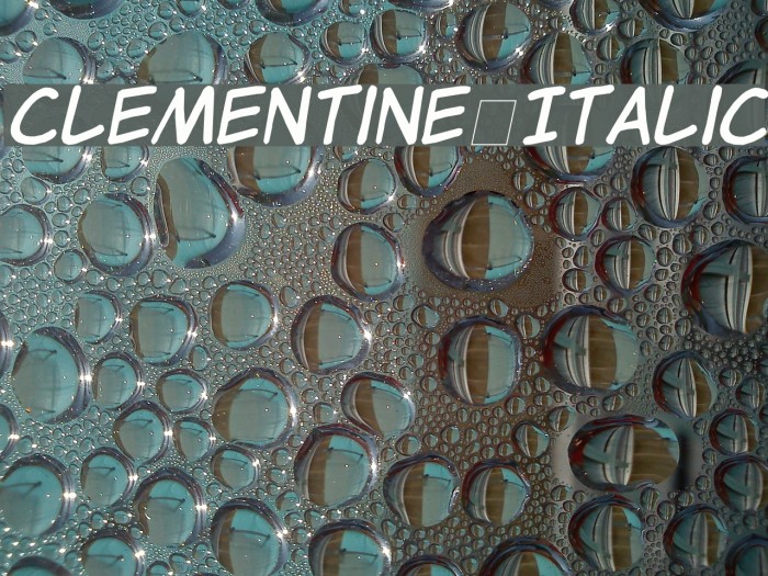 Clementine Italic Font examples