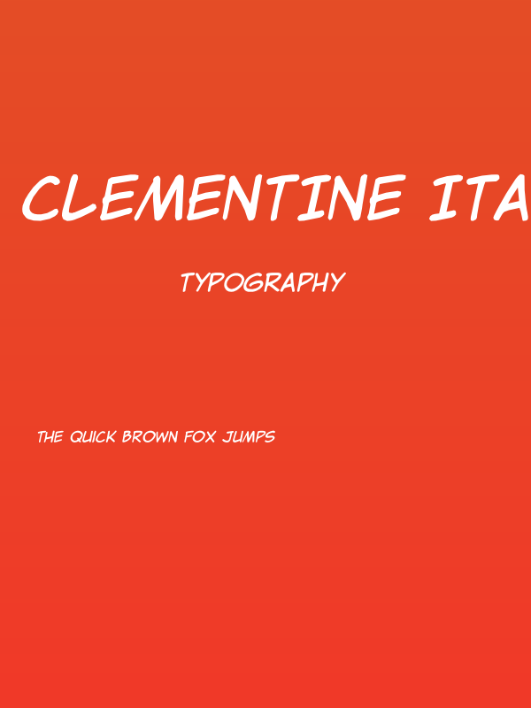 Clementine Italic Poster