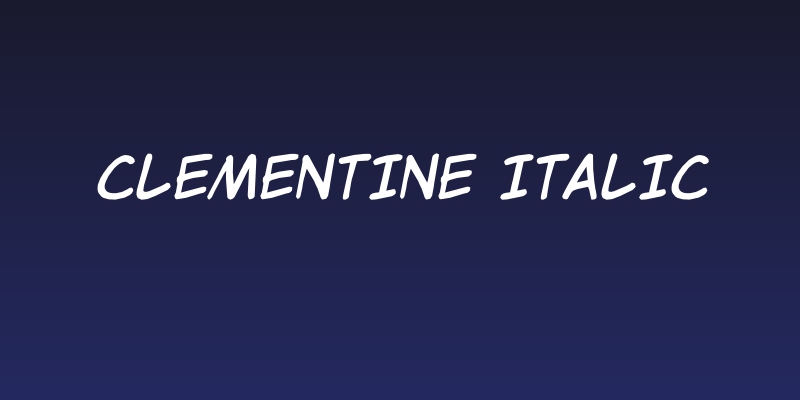 Clementine Italic Social Header