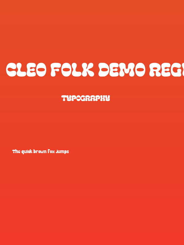 Cleo Folk Demo Regular Poster