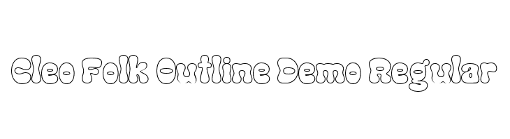 Cleo Folk Outline Demo Regular  baixar fontes gratis