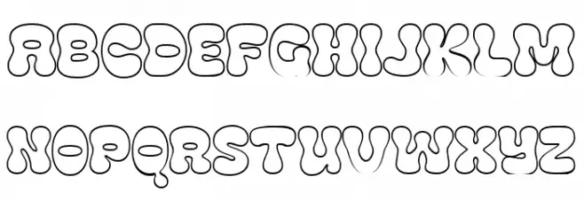 Cleo Folk Outline Demo Regular Font Litere mari