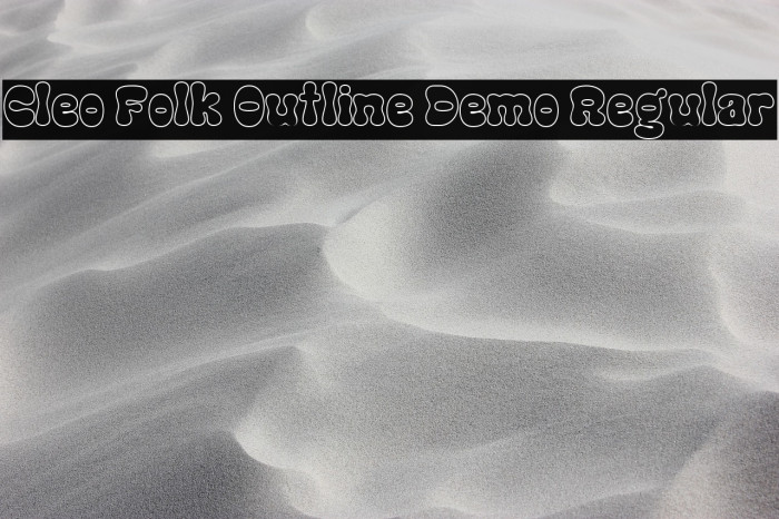Cleo Folk Outline Demo Regular Example 3