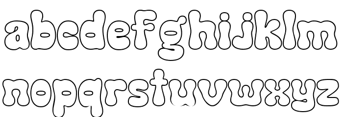 Cleo Folk Outline Demo Regular Font LOWERCASE