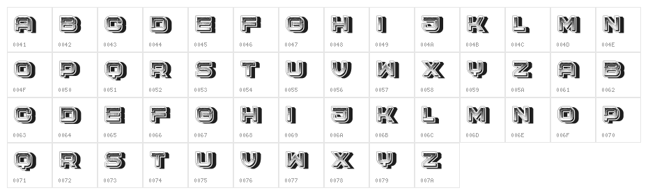 Cleopatra Regular Character Map