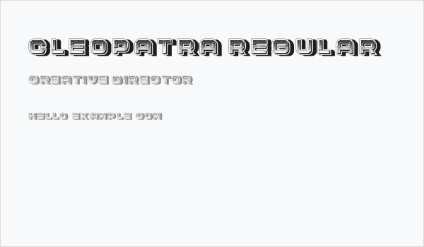 Cleopatra Regular Business Card