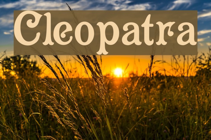 Cleopatra Font examples