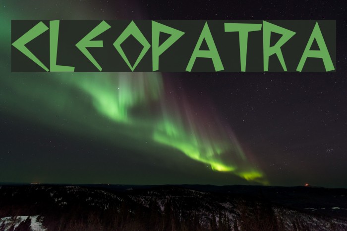 Cleopatra Font examples