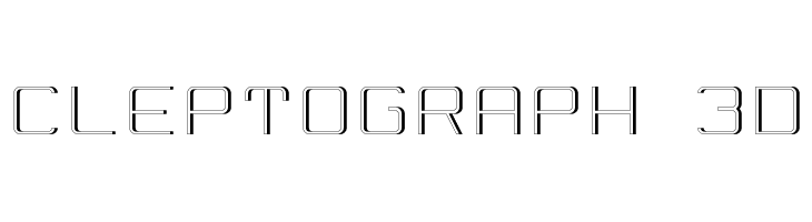 Cleptograph 3D  フリーフォントのダウンロード