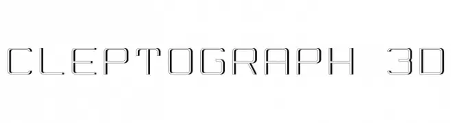 Cleptograph 3D  Frei Schriftart Herunterladen