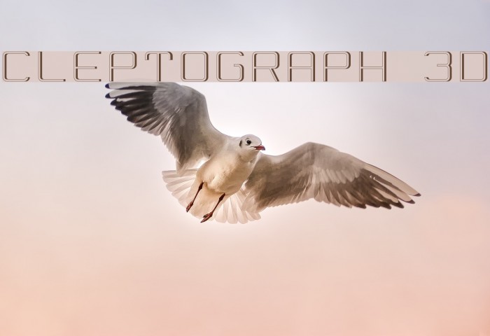 Cleptograph 3D Font examples