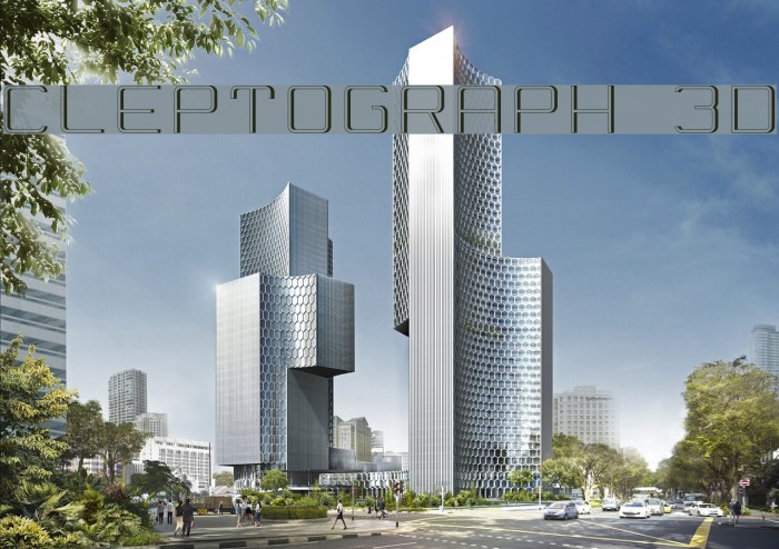 Cleptograph 3D Font examples