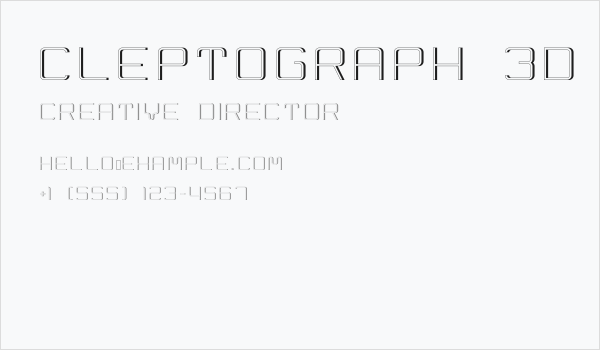 Cleptograph 3D Business Card