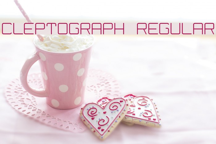 Cleptograph Regular Font examples