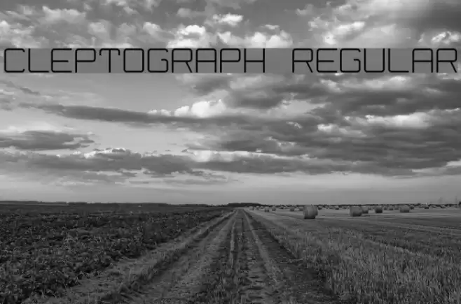 Cleptograph Regular Font examples