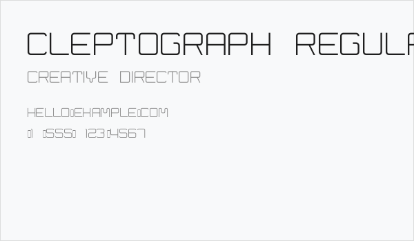 Cleptograph Regular Business Card