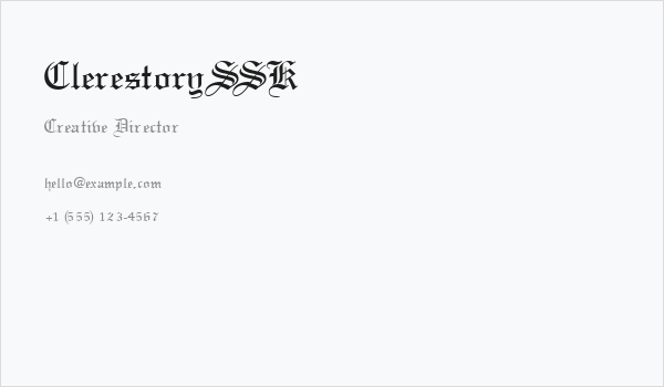 ClerestorySSK Business Card