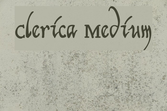 Clerica Medium Font examples