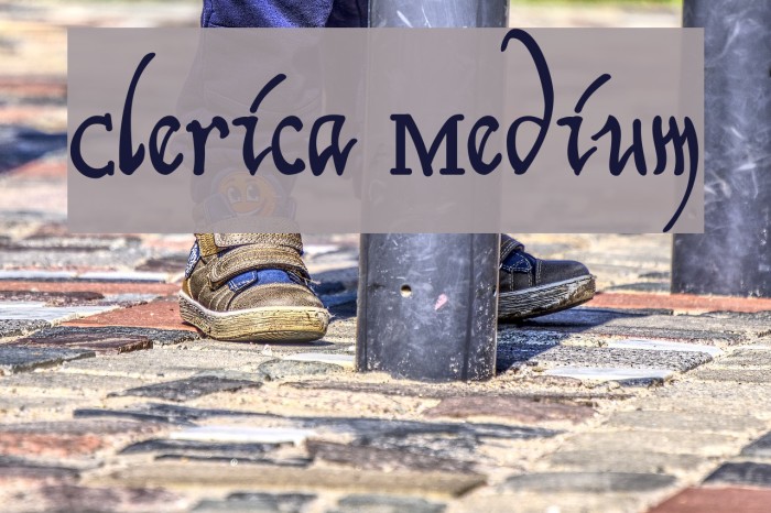 Clerica Medium Font examples