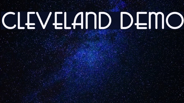 Cleveland DEMO Font examples