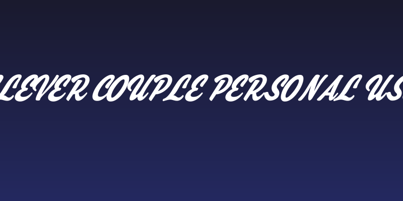 Clever Couple Personal Use  Social Header