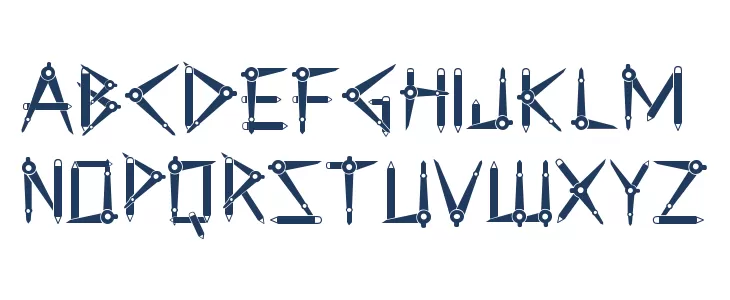 Clever Science Caliper Font UPPERCASE