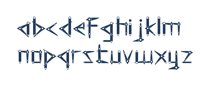 Clever Science Caliper Font LOWERCASE