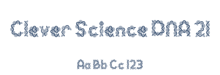 Clever Science DNA 21 Font Preview