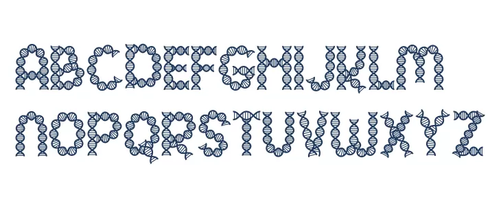 Clever Science Dna Font UPPERCASE