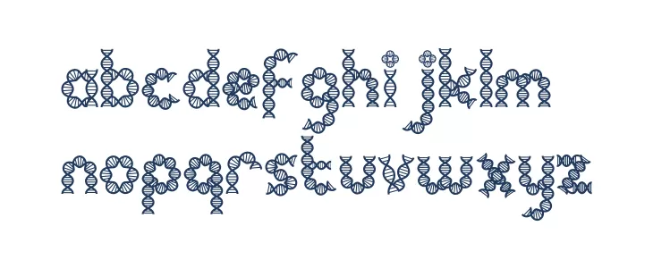Clever Science Dna Font LOWERCASE