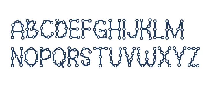 Clever Science Link Font UPPERCASE