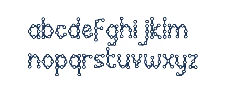 Clever Science Link Font LOWERCASE