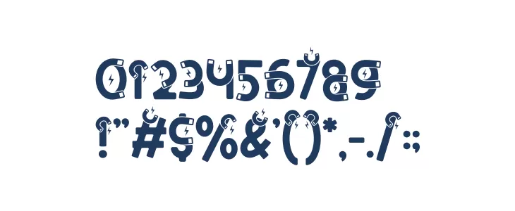 Clever Science Magnet Font OTHER CHARS