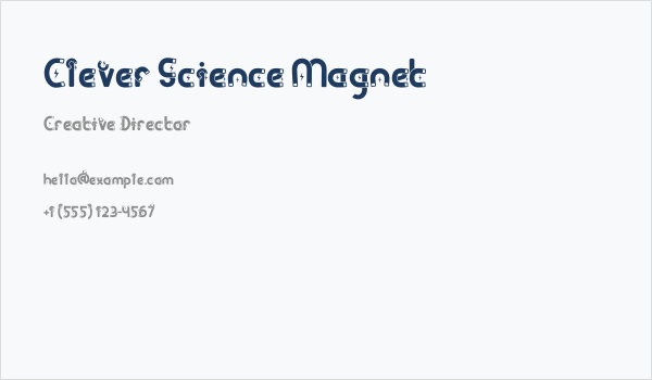 Clever Science Magnet Business Card