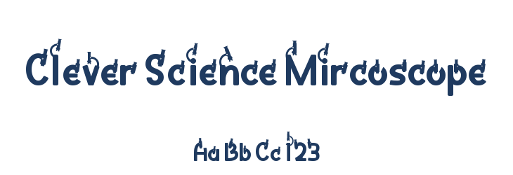 Clever Science Mircoscope Font Preview