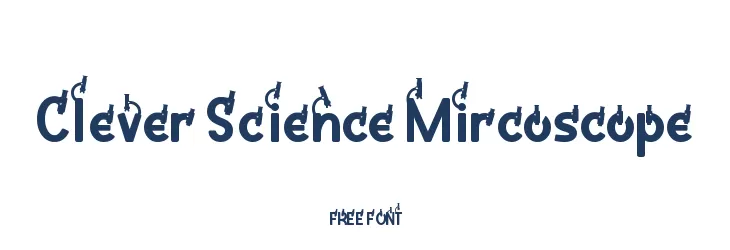 Clever Science Mircoscope  Free Fonts Download