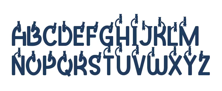 Clever Science Mircoscope Font UPPERCASE
