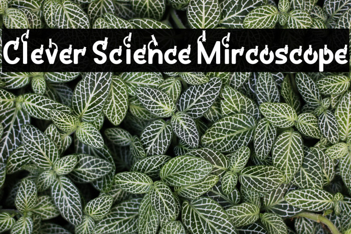 Clever Science Mircoscope 字体 examples